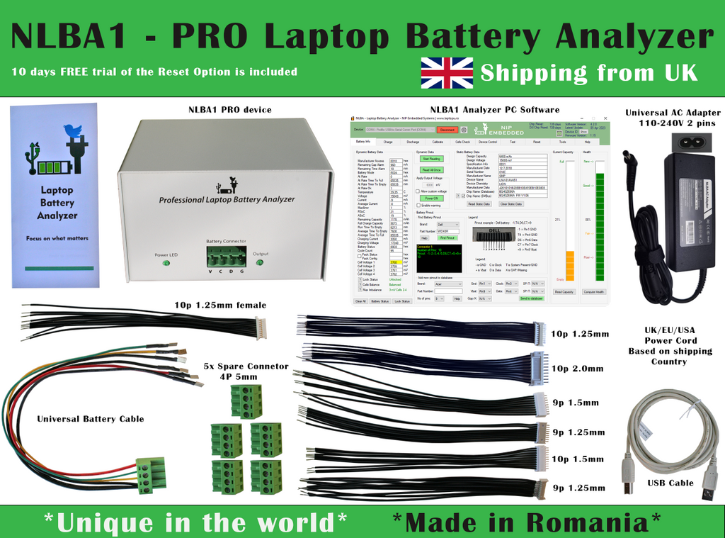 Professional Laptop Battery Analyzer NLBA1 directcharging