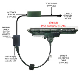 External Laptop Battery Charger for ASUS VivoBook X200CA F200CA A31N1302 A31LM9H 1