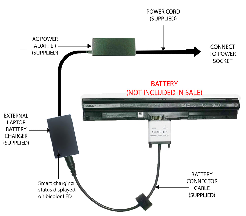 External laptop discount battery charger