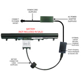 External Laptop Battery Charger for Gateway NE510xxx, NE522xxx NE570xxx, AL12A32 1