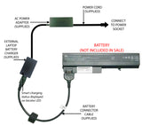 External Laptop Battery Charger for HP NC6220 NX6325 6910P, 408545 409357 415306 1