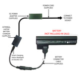 External Laptop Battery Charger for HP Mini 110-30xxxx, CQ10-4xxxx, 03TY, 607762 1
