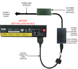 External Laptop Battery Charger for Lenovo ThinkPad T470 T570, 01AV424, 01AV425 1